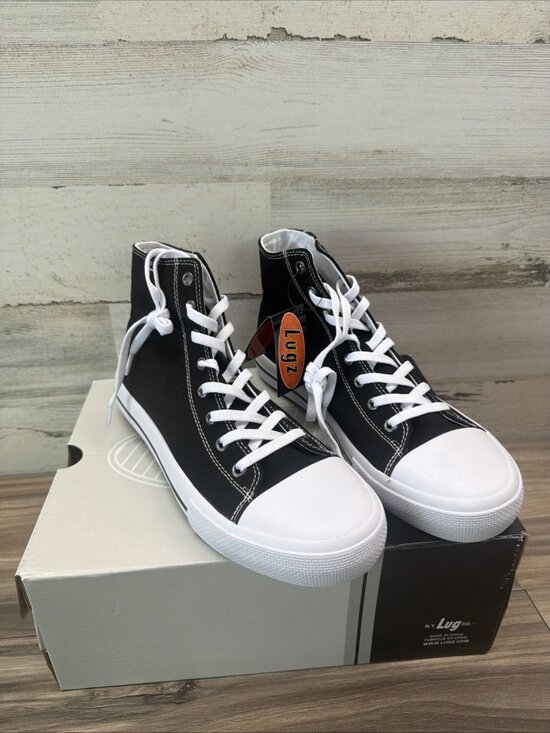 Lugz Shoes - Lugz Women's Stagger Hi Fashion Sneaker, Black/White, 8.5 M US New In Box